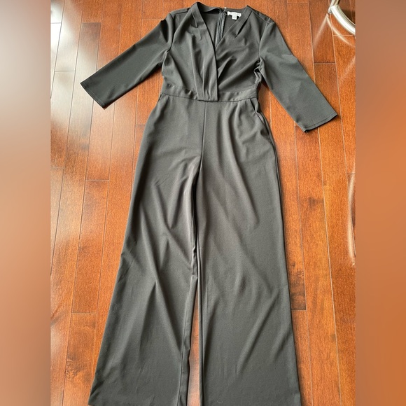 H Halston Black Wide Leg Jumpsuit - Picture 4 of 7